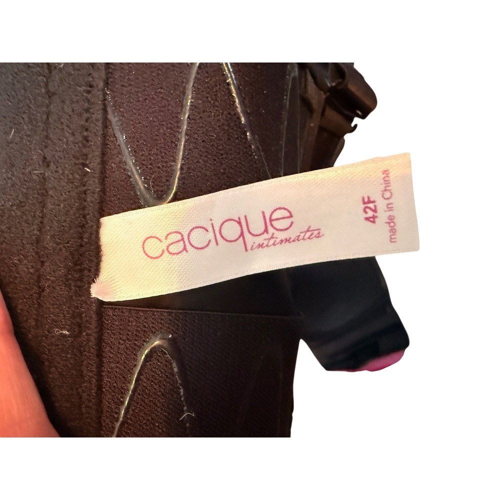 Cacique 42F Black Strapless Multiway Convertible Full Coverage Underwire Bra - Picture 9 of 10